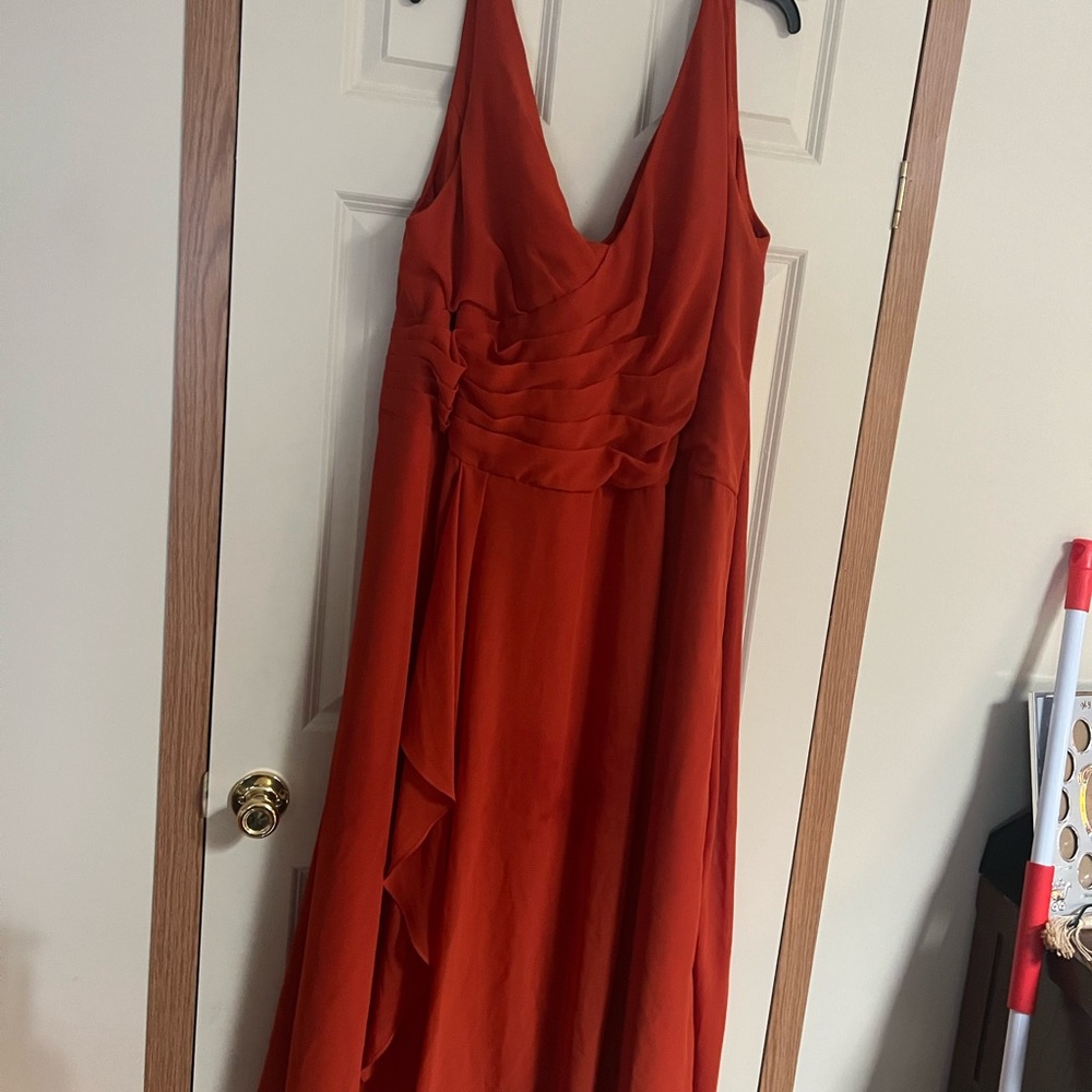 Elegant Orange Women's Dress